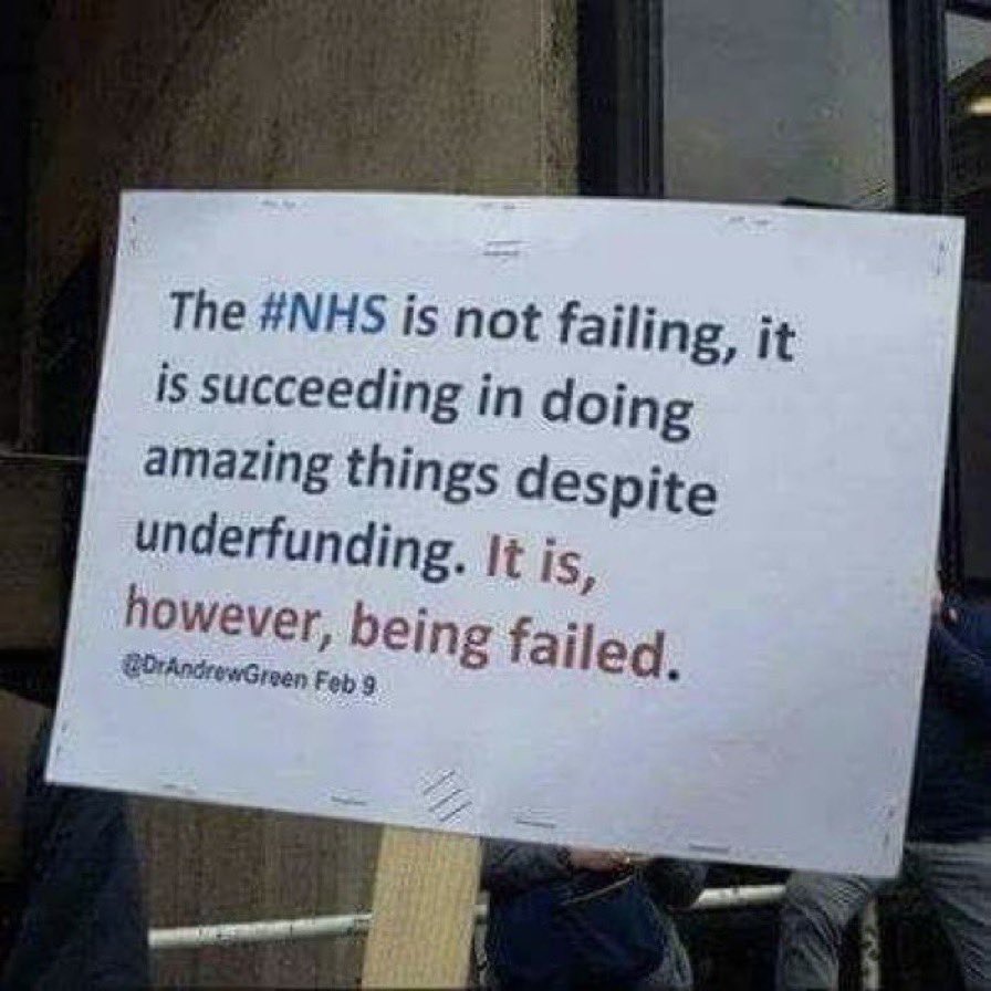 NHS staff are not failing, they are being failed, by successive Conservative Governments. Please RT if you agree