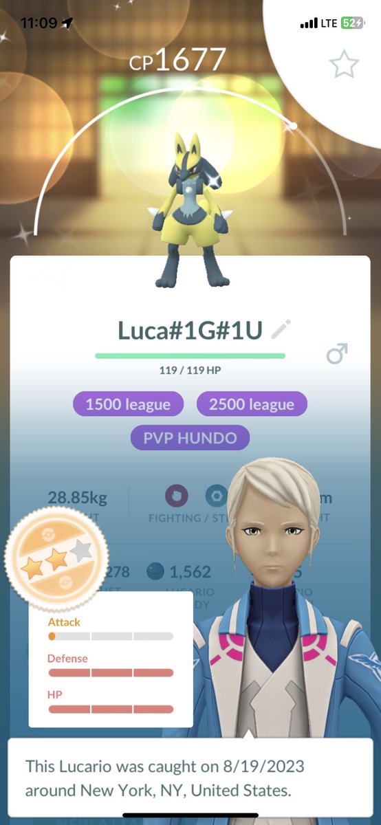 derosamiked's tweet photo. I was trying to take it easy this morning, just now walking into the subway and BAM
PVP SHUNDO LUCARIO ARE YOU FUCKIN KIDDING ME?!?!
So god damn sexy ugh I LOVE THIS CATCH
#PokemonGO #PokemonGOFest2023
#Pvpshundo https://t.co/1H88D7S1uW