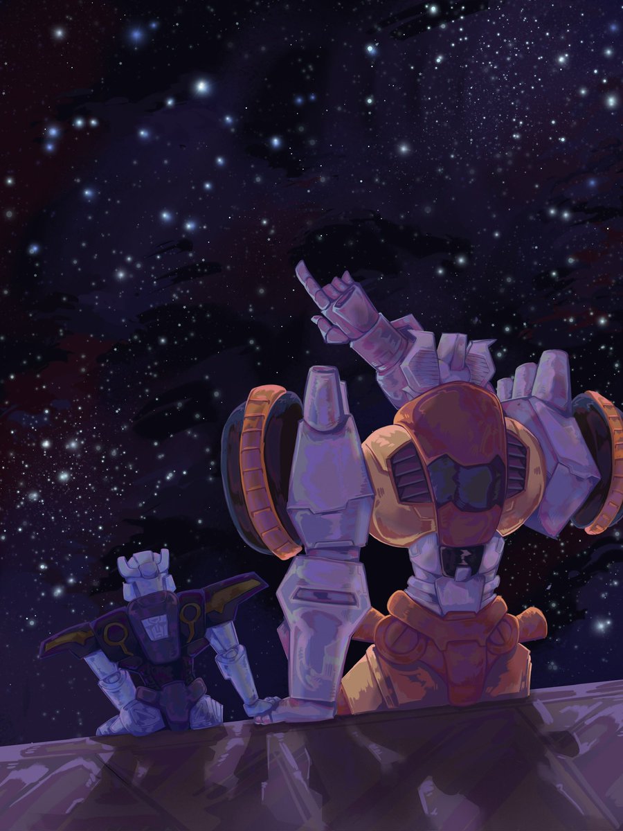 Chromedome and rewind my favorite gay people ever.. :33 theyre stargazing together like they love to do #mtmte #maccadams #transformers #IDWTF