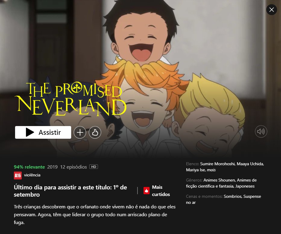 The Promised Neverland: Série entra no catálogo da Netflix em setembro