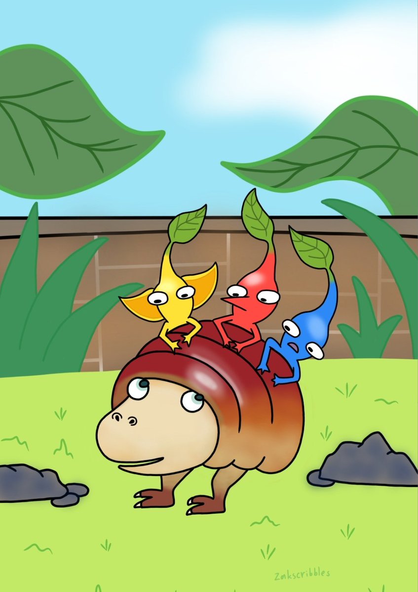 zakscribbles's tweet photo. This is actually based on my pikmin roblox game experience
If you know you know ;)
#pikmin #breadbug #pikminart https://t.co/KvNLtZHlEu