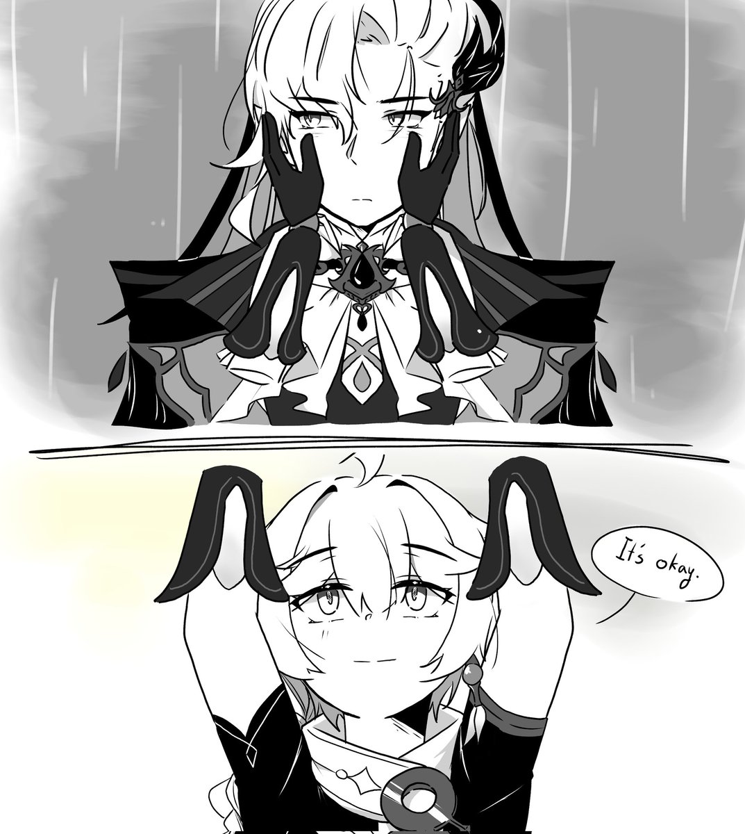 latte_parfait's tweet photo. when raining, neuvillette and aether
#neuvither https://t.co/5uwruLffs6