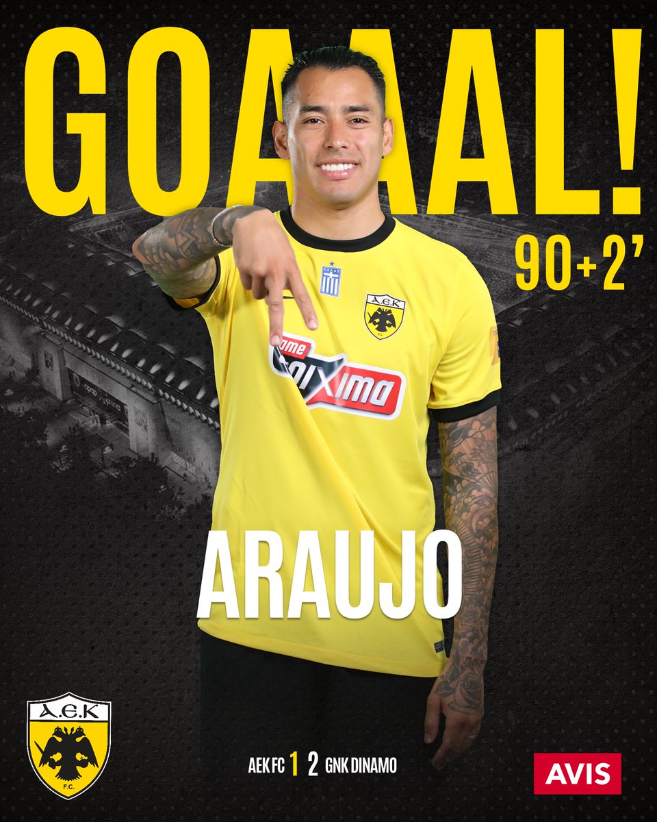 90+2’ Ο Σέρχιο Αραούχο με τρομερό σουτ στο δεύτερο δοκάρι κάνει το 1-2!!!
#aekgnkdin #aekfc #aekfcseason2023_2024 #UCL