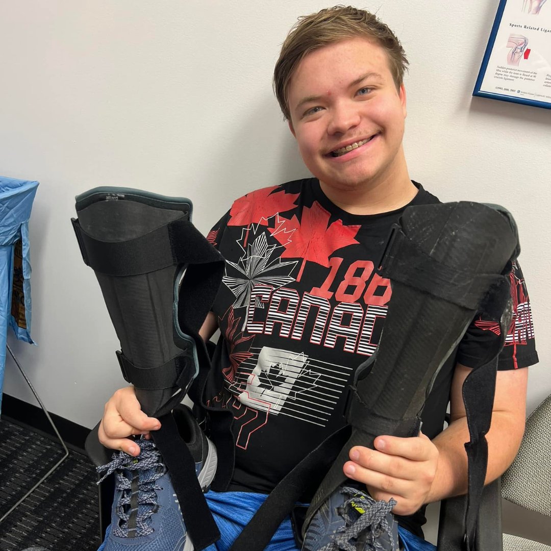 AllardUSA's tweet photo. It was recently "new brace day" for Trent!  ⁠
⁠
Now he has the support he needs to begin his new venture...college. ⁠
⁠
Yes, you heard that right!  If you've been following us awhile, you have watched along with us as Trent has grown up.  ⁠
⁠
Wish him luck!⁠ https://t.co/tpwRyNtPUT