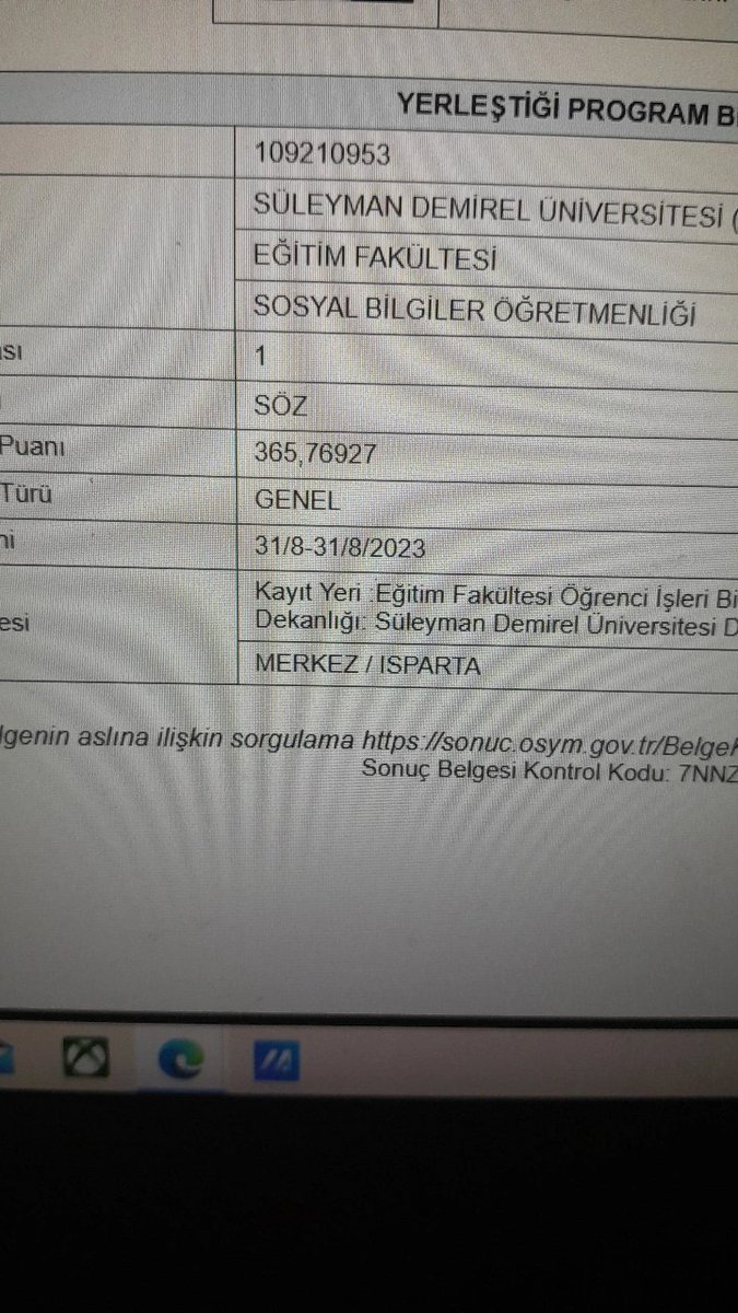 Ben artık öğretmenim diyebilirim. 70k sıralama ile ilk tercih tuttu