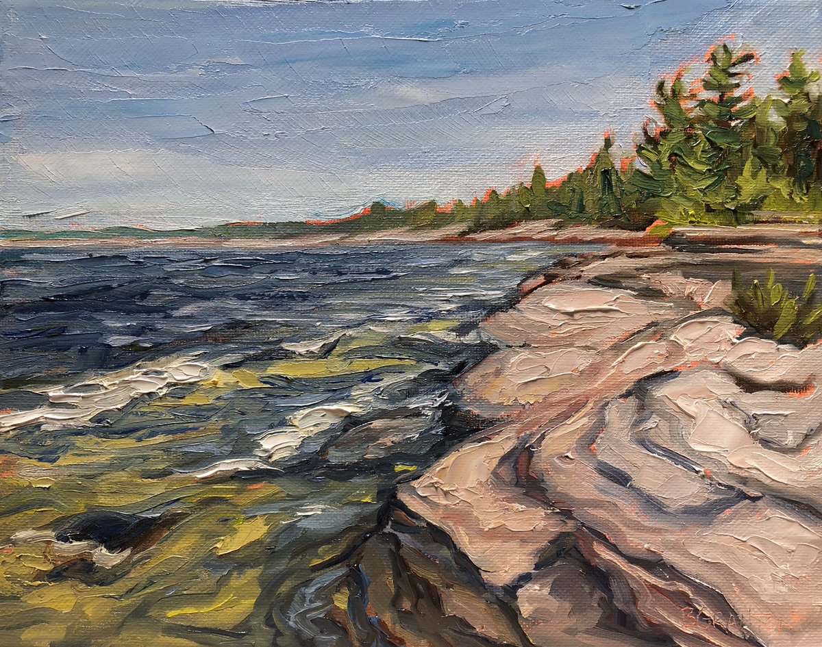 Best off leash trail in Parry Sound - the Rugged Trail. And great scenery too! Georgian Greens 8x10” oil #painting #art