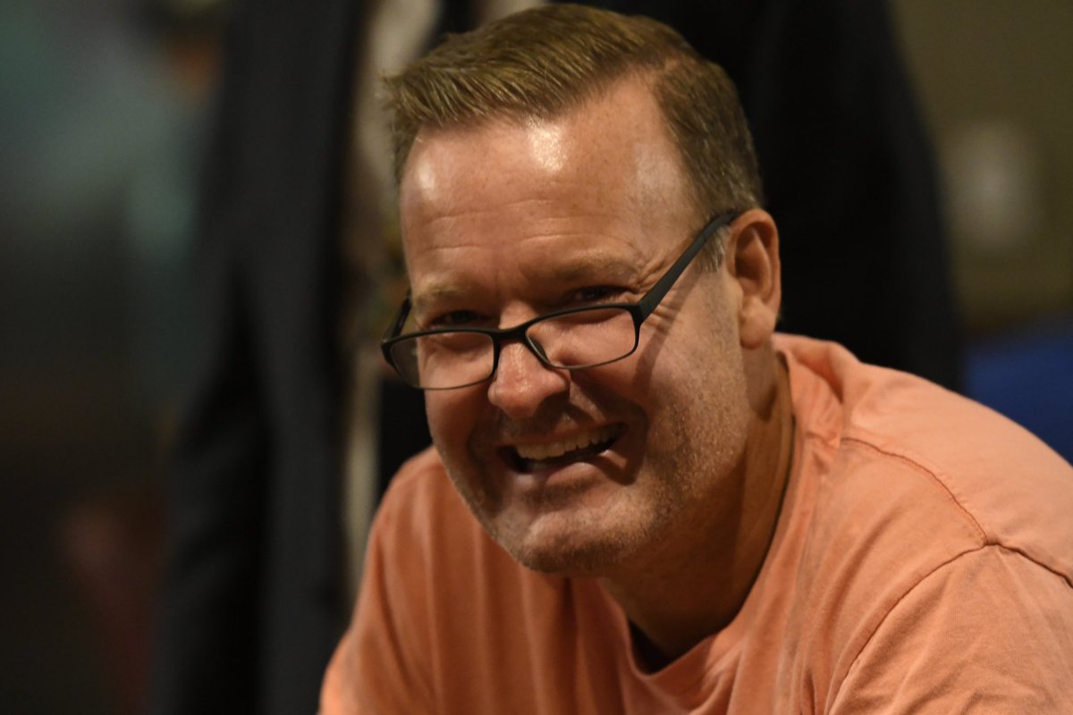 AlanGendelman's tweet photo. All smiles on 2nd break @LivePokerRoom 

Chip counts:
Isiah Ditoto: 190,000
Bob Kosydar (won his seat through leaderboard promotion): 173,000
Chris Czik: 145,000
Brian Luo: 143,000
Jonathan Gilliam: 120,000
Farid Jattin: 100,000
Michael Lech: 96,000
Joe McKeehen: 95,000
Ari Katz: 93,000
Cherish Andrews: 88,000
Joey Lebrun: 78,000
Nitis Udornpim: 72,000
Daniel Lazrus: 62,000
Casey Hatmaker: 55,000
William “Billy” Beer: 55,000
Valerie Novak: 46,000
Aubrey Williams: 45,000
Brock Wilson: 44,000
Andrew Porter: 42,000
Ryan Brown: 42,000
Michael Marsico: 38,000
Christian Harder: 35,000
David Yoon: 34,000
Harsha Adusumalli: 25,000
Max Schrack: 21,000

69 entries so far today, remaining players coming back to Level 5 (300-600-600)

📸: @AndrewSchutzman