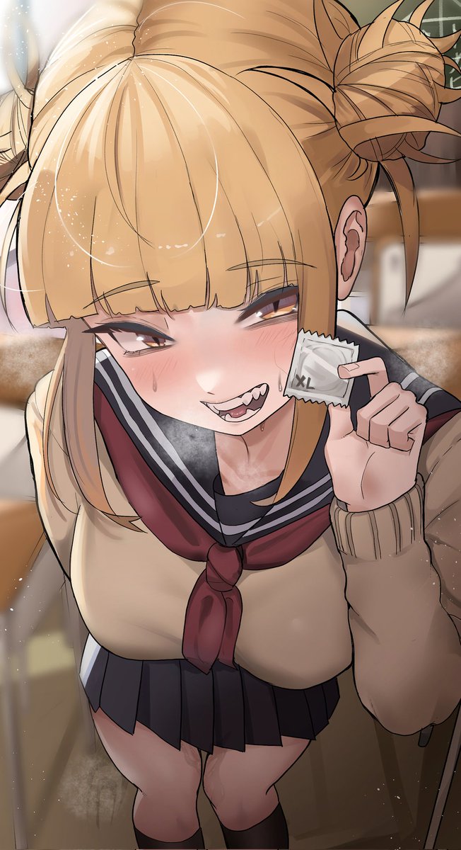 *She takes a condom out of your wallet*
"I don't think we can use this, since it's expired hehe~"