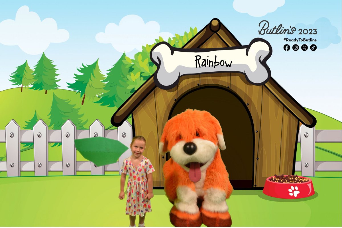 Kerry90325587's tweet photo. High light of her holiday was mtg the characters especially her favourite rainbow dog 😀 https://t.co/TCk5WZJduK