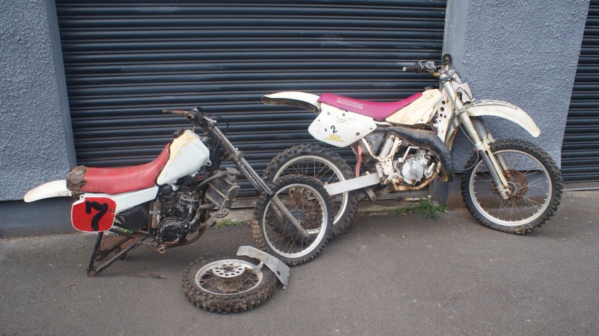 Check out this pair of Yamaha YZ125 and TZ80 restoration projects! Ebay ad here ow.ly/J0Eo50PB5wq #Yamaha more bikes at barnfindmotorcycle.com #motorbike #motorcycle #barnfind #biker #vintagebike