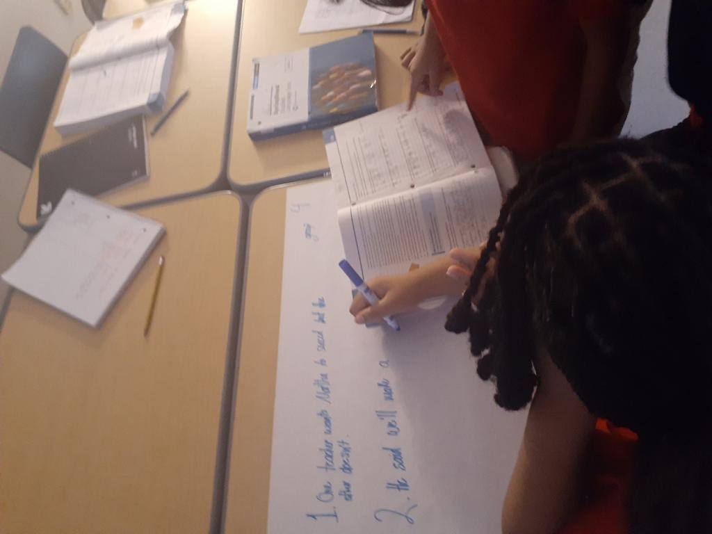 TravonaFobb1's tweet photo. Our 7th grade students at Lyles Collegiate are hard at work on collaborating and working together to answer comprehensive questions. #LylesCollegiate #LylesMS #7thgrade @ansil_howard @dickersonkimbe1  @LMS_Lumberjacks @Lyles_Collegiate https://t.co/royVBDwkbX