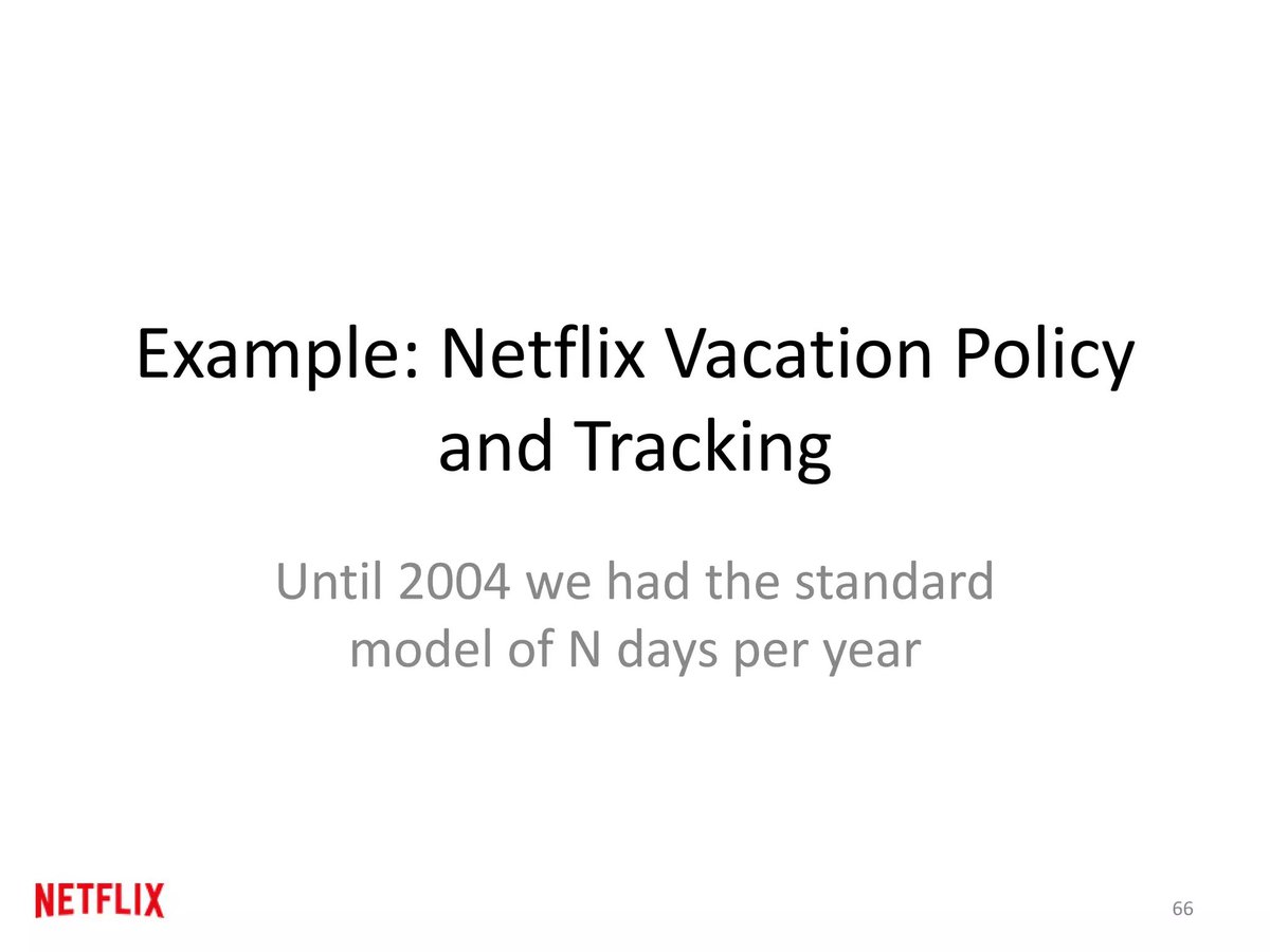 In 2004, Netflix decided to start offering its employees unlimited vacation days. 

Here’s how Netflix explained its decision. 🧵