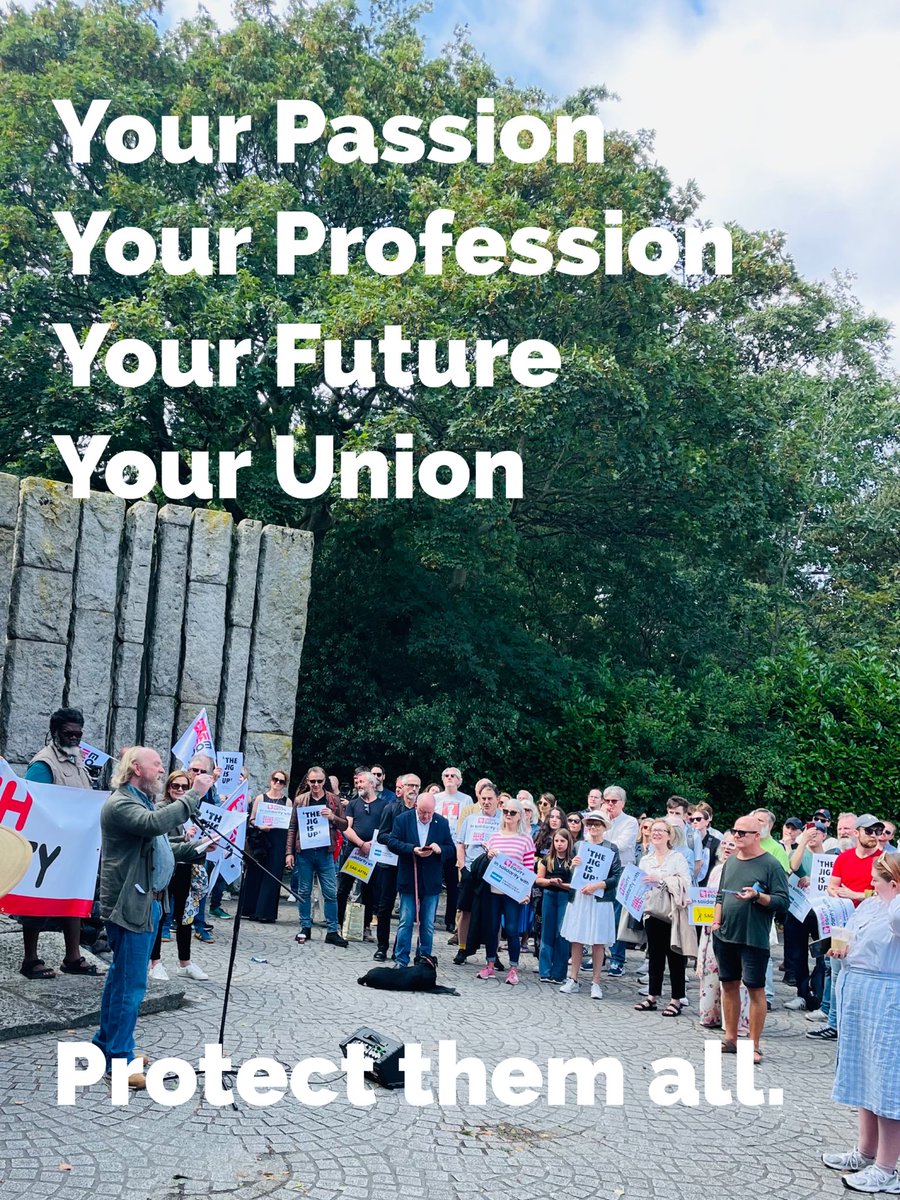 The issues surrounding the industrial action in the US are the same issues affecting performers, writers and directors and the entire cultural community in Ireland.

🎬📺⚖️🌎✊ 

#JoinYourUnion #PerformerRights 
#SAGAFTRAstrike #WGAstrike