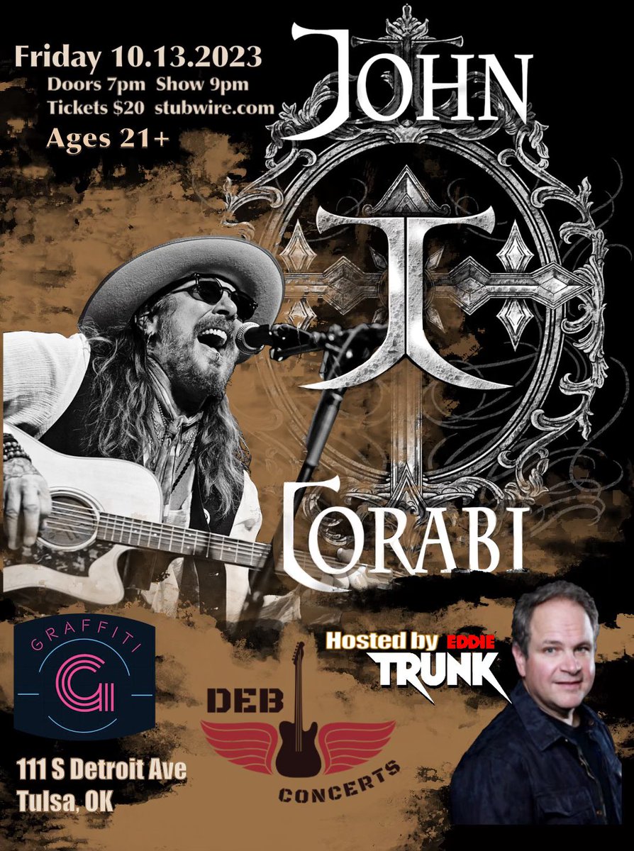 See ya 10/13 in Tulsa with <a href="/Crablegs59/">John Corabi</a> . <a href="/DEBConcerts/">DEB Concerts</a>