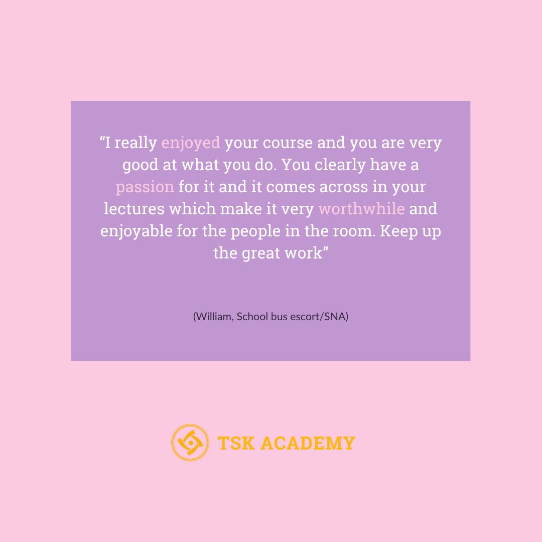 TSK_Academy's tweet photo. Here is another happy learner. 🤗 

#Review #Training #SNA #Autism #ADHD #Dyslexia #PDA  #Development #TSKAcademy https://t.co/il4bJLgEi5