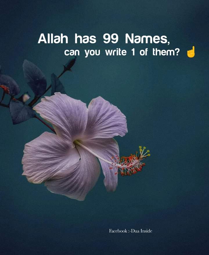 Allah has 99 Names, can you write 1 of them? ☝️
