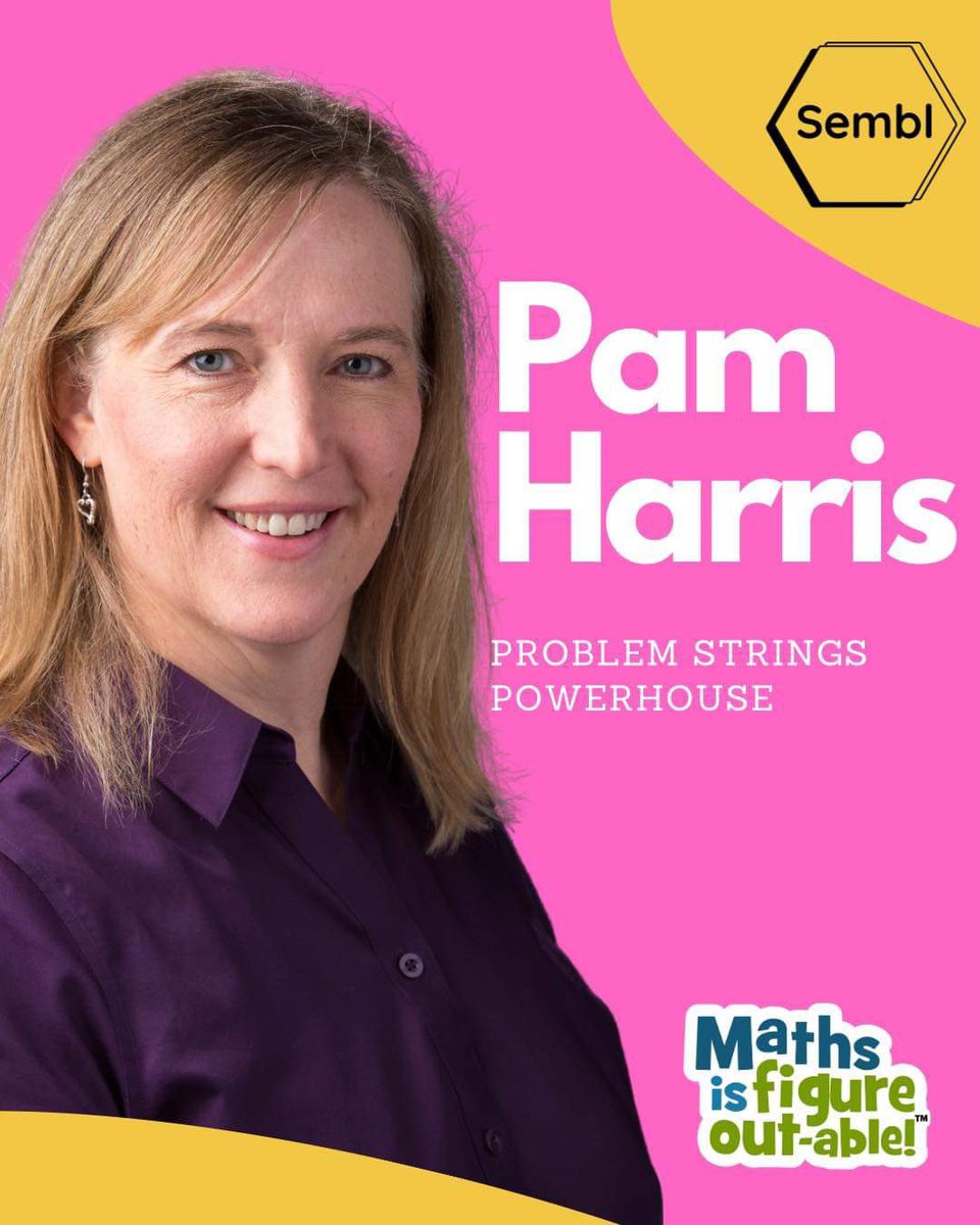 sembl_ed's tweet photo. We are honoured to have mathematical powerhouse @pwharris making math figure-out-able on Sembl.
Access Pam’s brilliant #problemstrings at https://t.co/96oLm7VGej along side hundreds of other free math(s) tasks.
More from Pam at https://t.co/e9MAYqJrjh
#mtbos #iteachmath https://t.co/iJagDM1hBc