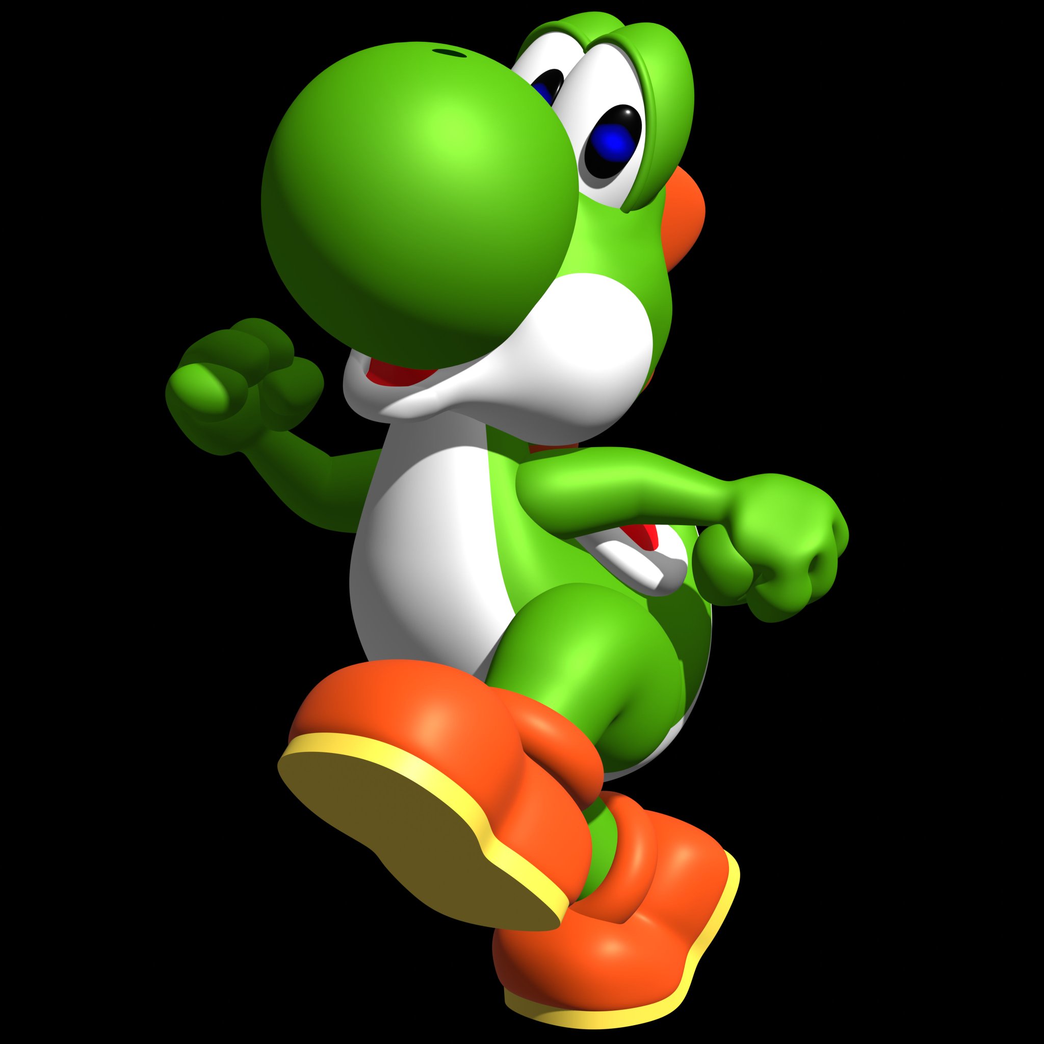 Vintage 1997 Nintendo Vinyl Yoshi & Mushroom Figures Super