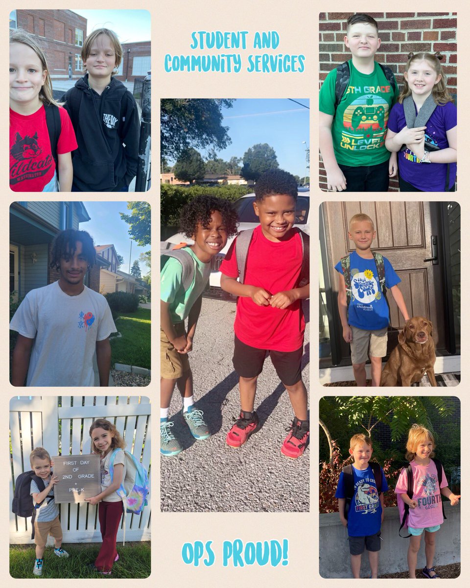 Staff in Student and Community Services <a href="/OmahaPubSchool/">Omaha Public Schools</a> were busy throughout this week serving families and assisting schools with their opening days. They also took time to send their own children off to our schools throughout the district! #OPSProud ❤️