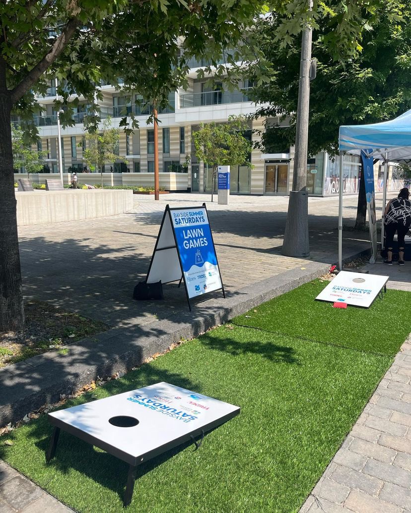WaterfrontBIA's tweet image. Come on down to Bayside Village to enjoy the perfect BBQ picnic day!! 🌱🥪☀️⛳️ Lawn games, amazing food, crafts, shopping, and more!! 

On until 5pm today 😎 

#atthewaterfront #waterfronttoronto #todotoronto