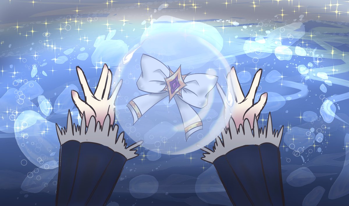 _Mizuyori's tweet photo. "No matter the time and space, sea of dreams and abyssal nightmare. I will always cherish the whole galaxy of memories I have made with you. I'll be happy to create more memory with you in your next adventure in the space. Thank you huntie."

#ForeverDevoted #MYVT #ENVTuber https://t.co/472bFFmaTE