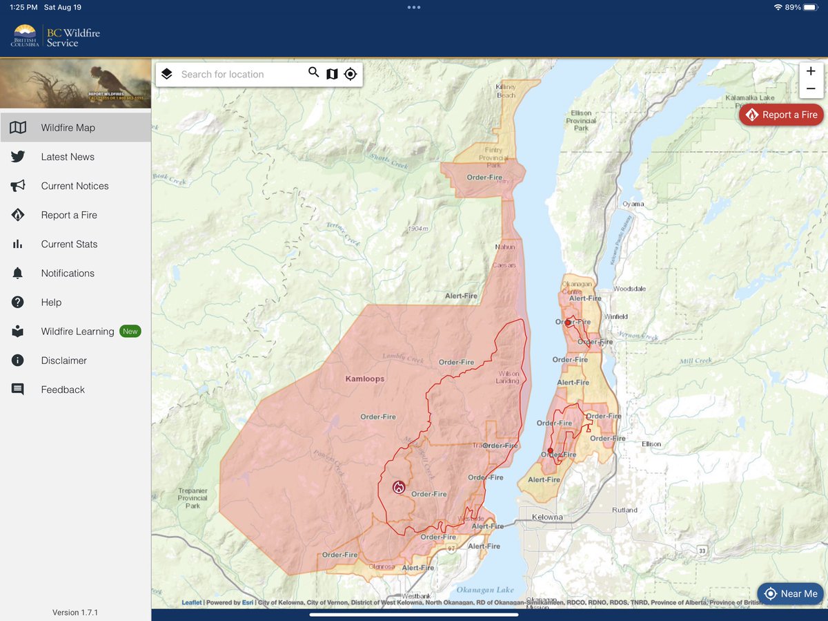 Scary times as the #KelownaWildfires #BCWildfire continues to expand on both sides of Okanagan Lake. So very fortunate that no lives have been lost. #Kelowna