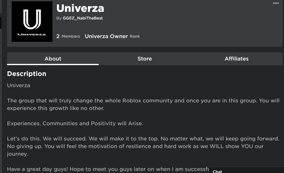 dev_nabi's tweet photo. This group will be the beginning on the journey towards my success. 

I finally made a group and will be creating games under Univerza.

I also made a Hoodie if anyone is willing to purchase.😀

Make sure to check out this group at:
https://t.co/nFsxJdIYAH

#ROBLOX #RobloxDev https://t.co/99CqVlLz9l