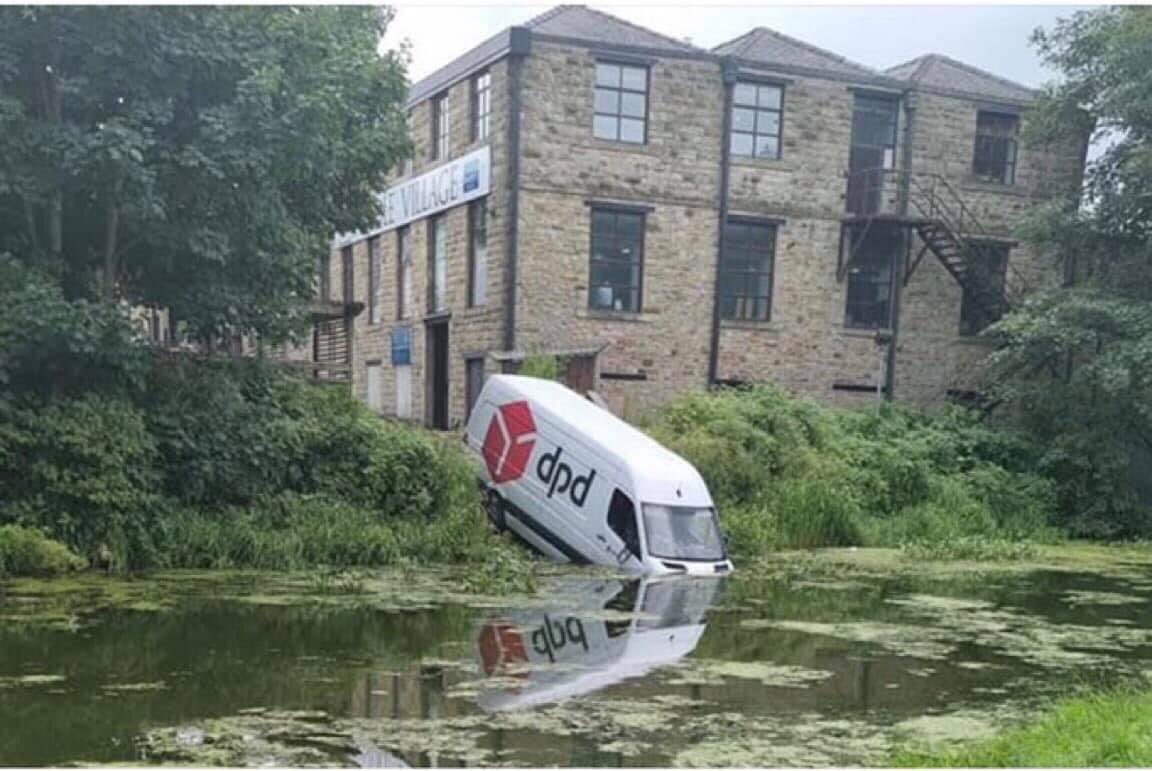 As with many roaming beasts, the dpd van is at it’s most vulnerable when drinking.