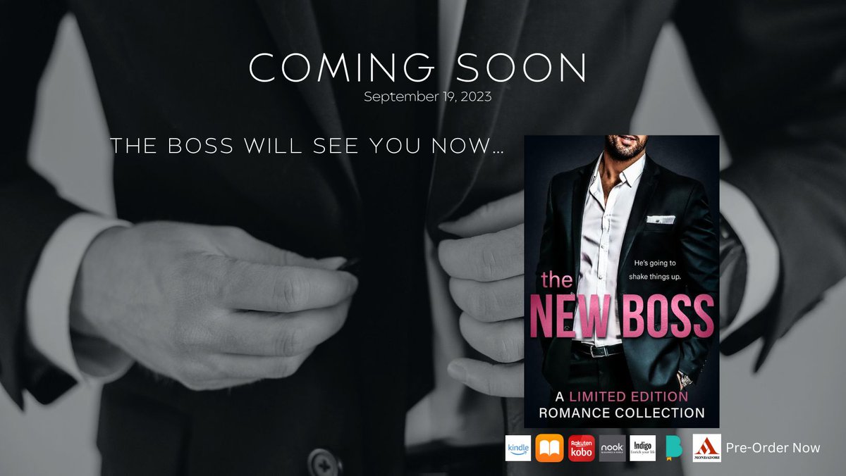 The New Boss is coming September 19, 2023.

Grab it today for only 99¢

Preorder ➜ books2read.com/thenewboss

In this collection you can expect delectable sexual tension, all the witty banter, and steamy hookup goodness.

➜ books2read.com/thenewboss

#thebossisin