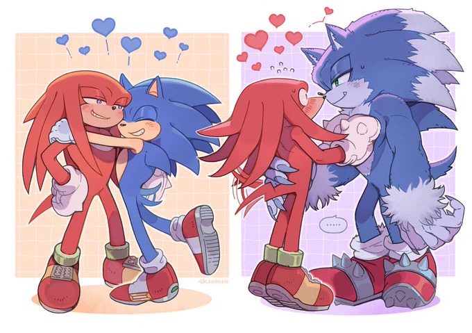 #werehog x knuckles#SonicTheHedgehog #sonknux 