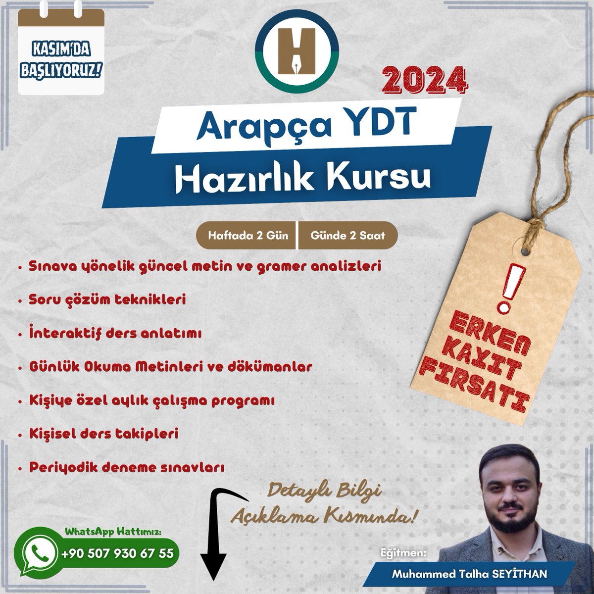 Üniversiteye hazırlık sürecinde bizimle olmak için WhatsApp hattımızdan bizlere ulaşabilirsiniz!
WhatsApp Hattımız: +90 507 930 67 55