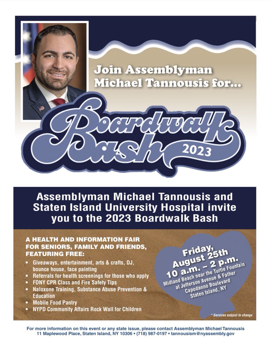 MikeTannousis's tweet photo. Please join us on Friday, August 25th, from 10am-2pm for Boardwalk Bash 2023! 

See details below ⬇️
#boardwalkbash https://t.co/5lIFaTuUGW