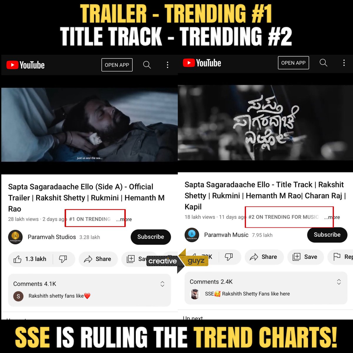 creativeguyz77's tweet photo. Trending🔥
#SSE #SSESideATrailer #SSETitleTrack #CreativeGuyz https://t.co/a9y1UWcK3v