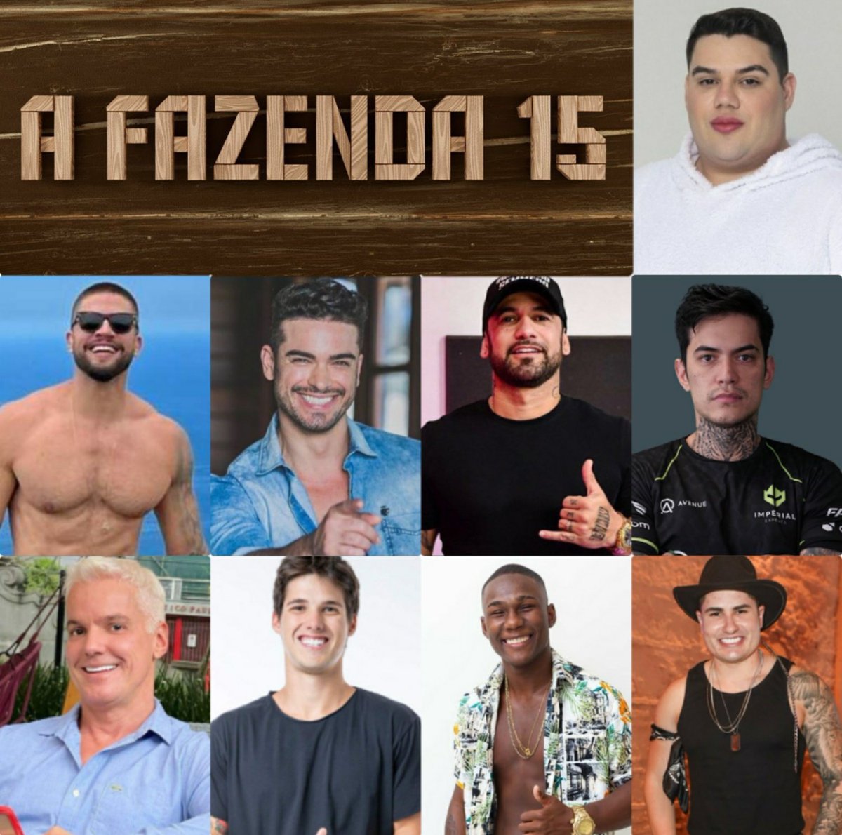 Acho que esse será o elenco masculino mesmo, se errar será uns 2 nomes no máximo. #AFazenda15