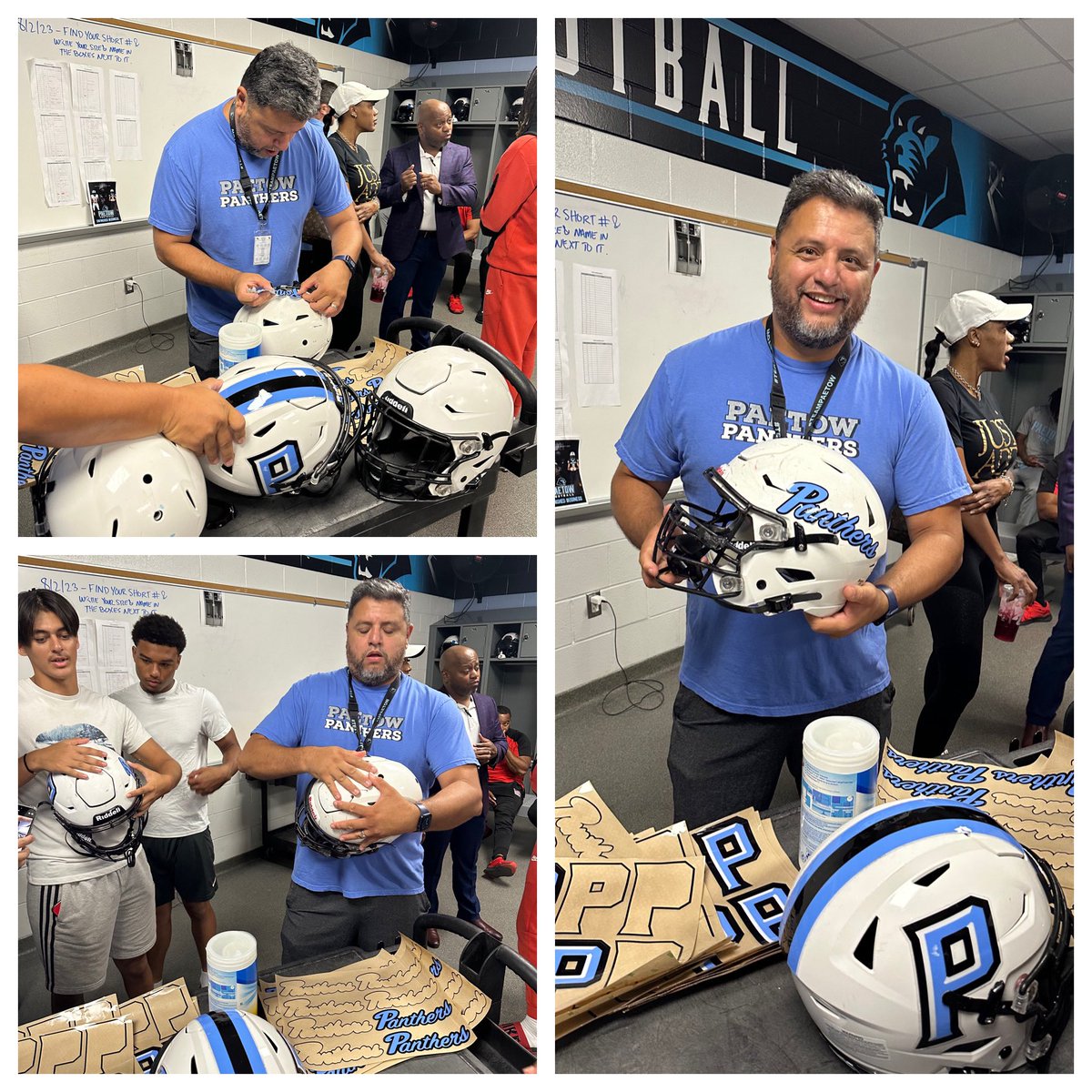 Taking care of a player who couldn’t make @PaetowFootball Decals with Dads this morning. #Community #PantherProud @PaetowHS