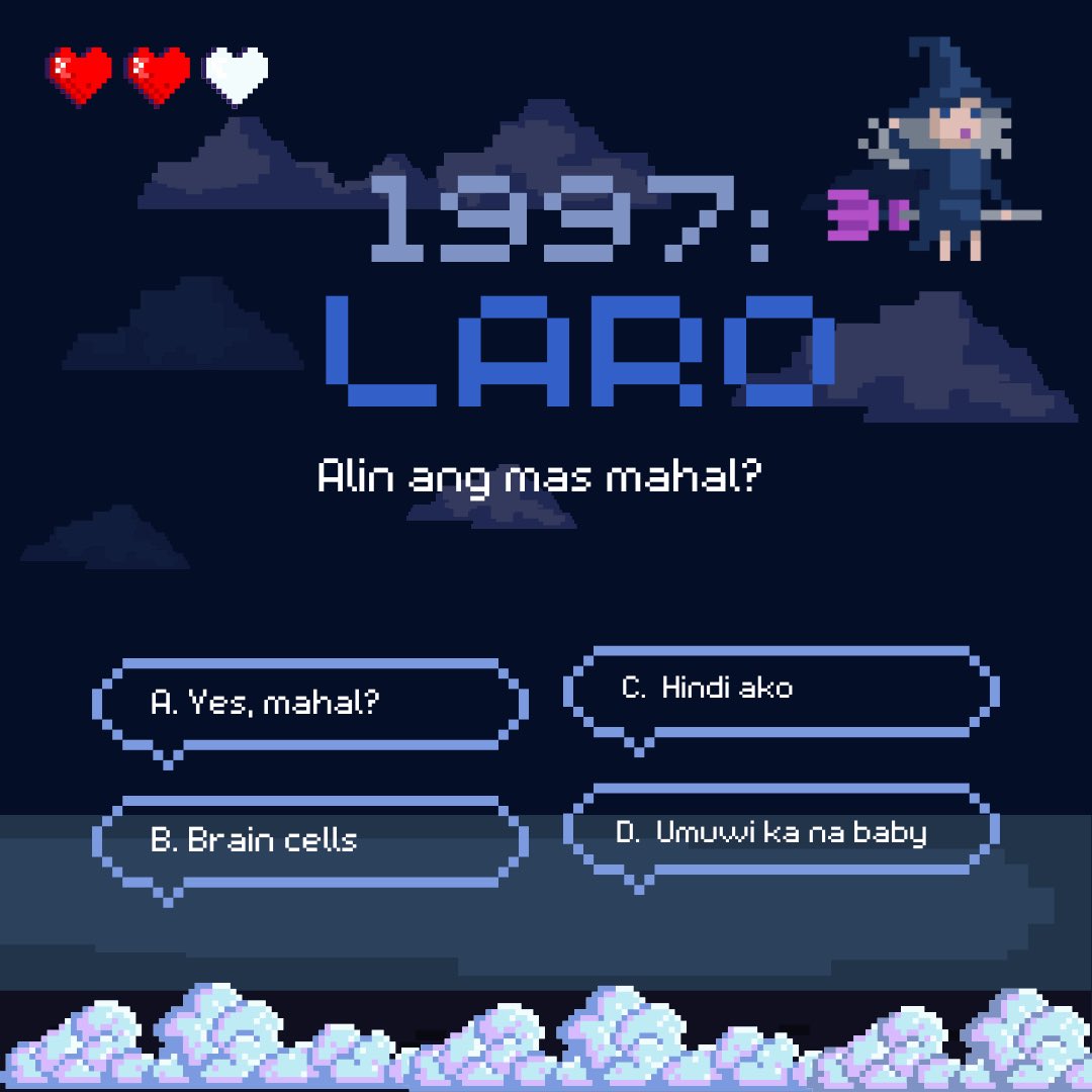 KAND1LA's tweet photo. 1997: LARO
— ‘97 liners shs au

“kung ikaw ay masaya, (tumawa ka) papatayin kita!”

based from the famous game ‘mafia’ https://t.co/Iv7jbOBCGO
