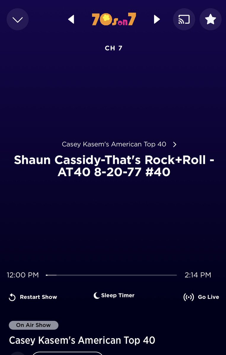sdloper1's tweet photo. @shaunpcassidy this day back in 1977 your 2nd song “That’s Rock &amp; Roll” debuts on Casey Karen’s  Top 40! Casey also says your 1st song is still in the Top 40! Can you tell us what song that is? 😉 https://t.co/VSvhaLn1rq