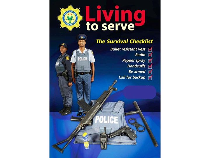 SAPoliceService's tweet photo. #sapsHQ [FOR OUR MEMBERS] While it is each member’s responsibility to adhere to #PoliceSafety measures, safety is a matter of shared responsibility between members. As you serve and protect, continue to ensure your safety on and off duty #SafeShift #SurvivalChecklist ME https://t.co/Pxf9EdyQ8D