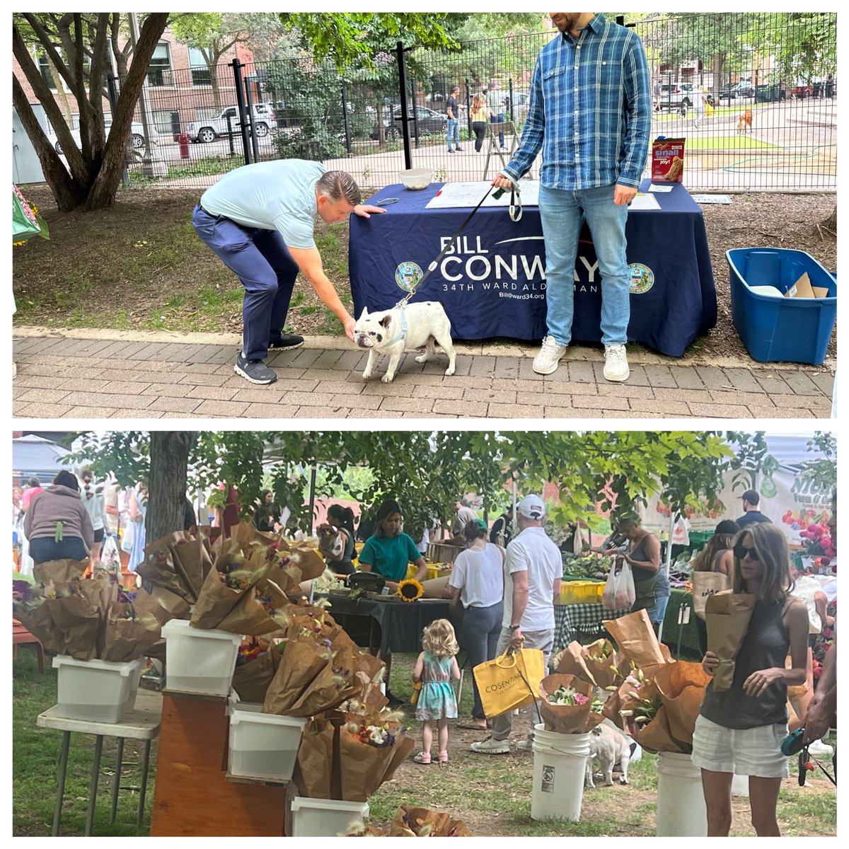 Great seeing so many folks at <a href="/MaryBartelmePAC/">Mary Bartelme Park</a> this morning. Stop by <a href="/GreenCityMarket/">Green City Market</a>! We’re here every Saturday morning with ~2,000 of our closest friends