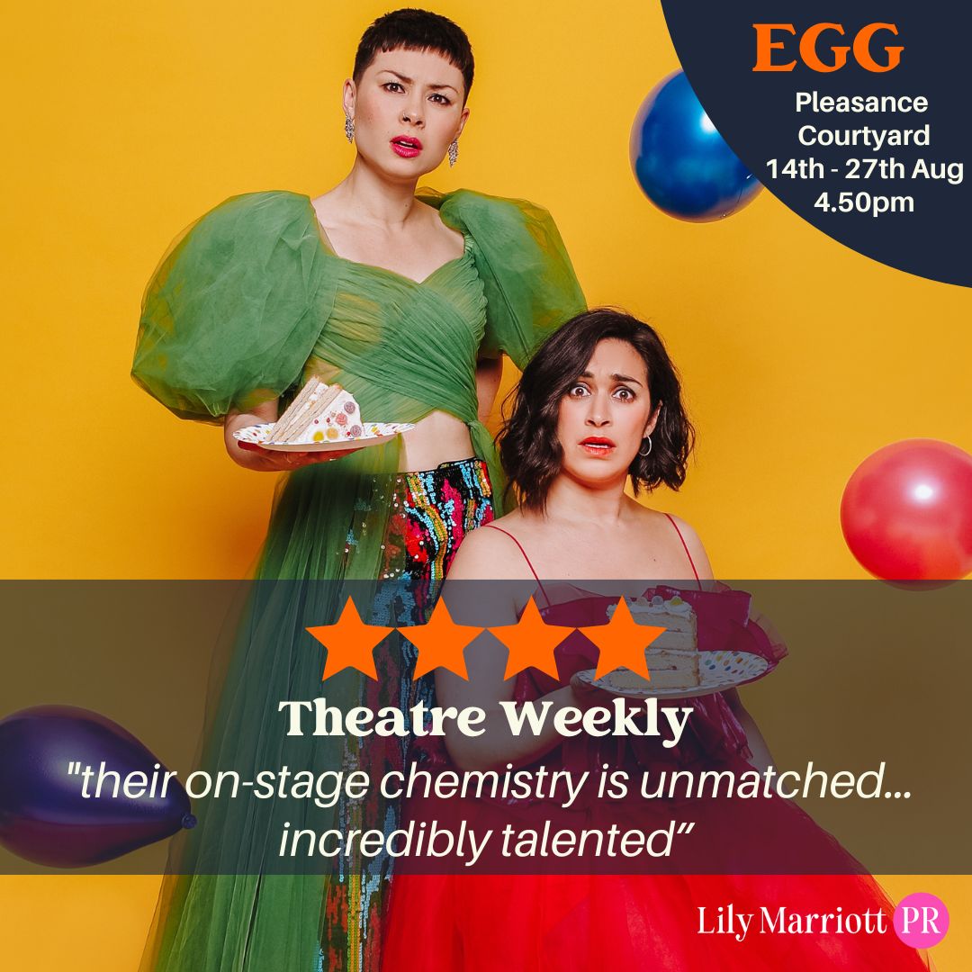 4 stars for @eggcomedy’s brand-new Edinburgh Fringe hour 'Absolutely Fine' from @theatre_weekly 🌟🌟🌟🌟 📍 @thepleasance, Courtyard Beside ⌚ 14th - 27th Aug, 4:50pm 🎟️ Tickets in bio! @BerksNest @pbjmanagement