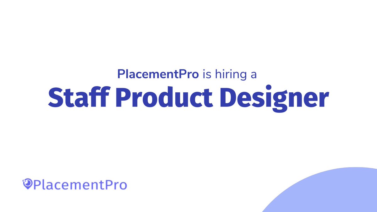 PlacementProCo's tweet image. Wanted: @PlacementProCo is hiring a Staff Product Designer (Remote) #hiring #Jobs #design 

shorturl.at/cwKN7
