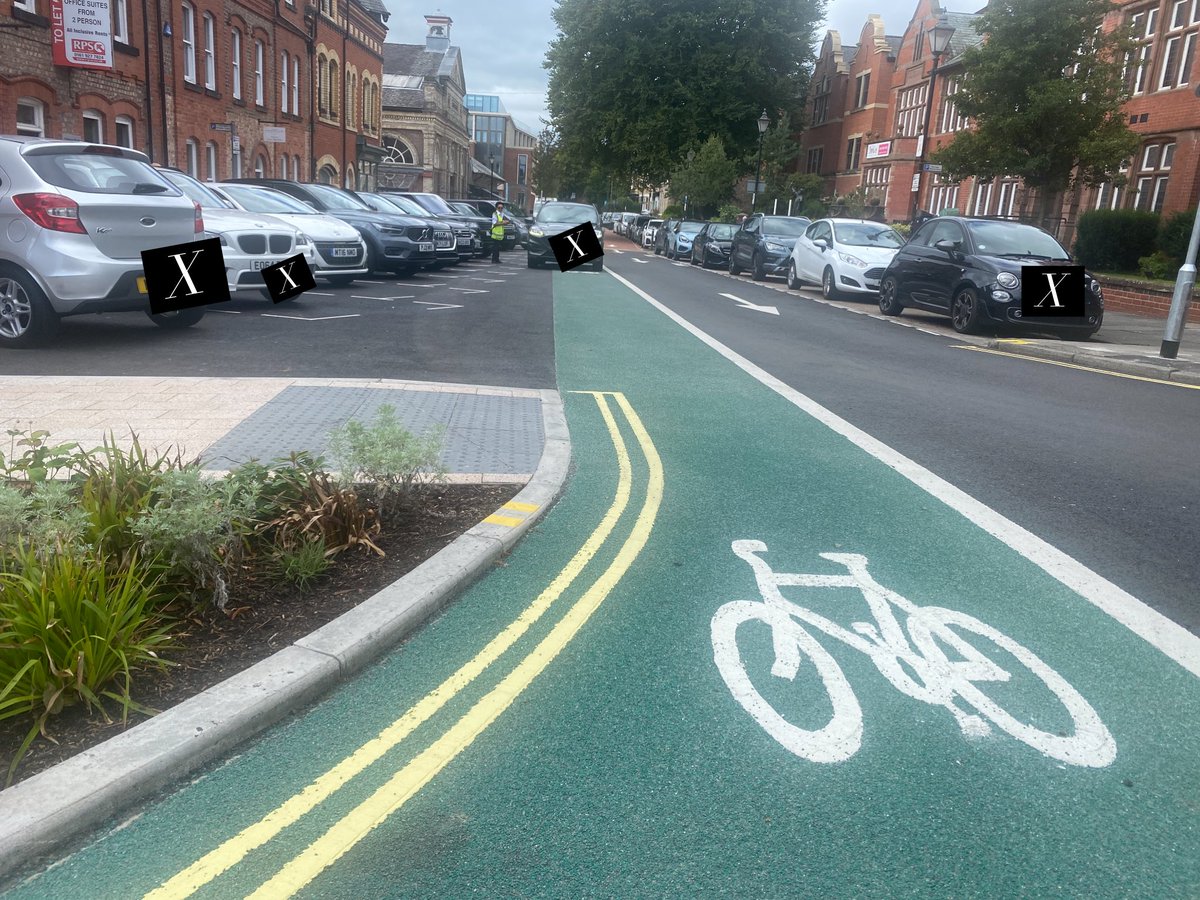 The cycle lanes are open on market street #altrincham 

If you know any local cyclists let them know …