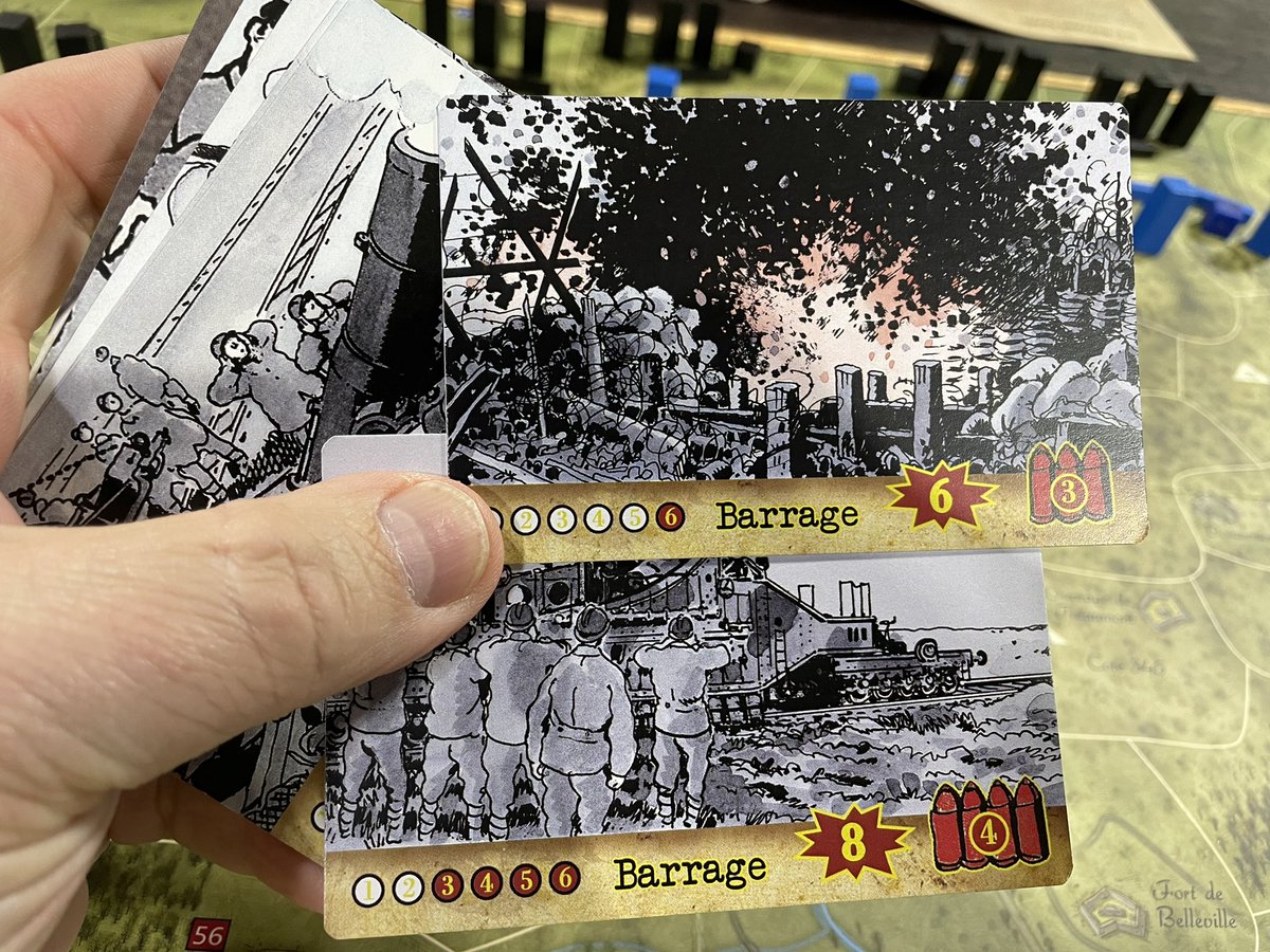 playersaidblog's tweet photo. Verdun 1916: Steel Inferno from Fellowship of Simulations. What a beautiful game and look at that card art! (Cubes were not included in game but we added to denote control as there weren’t enough Control counters) #GunsofAugust https://t.co/YZusL3yAcc