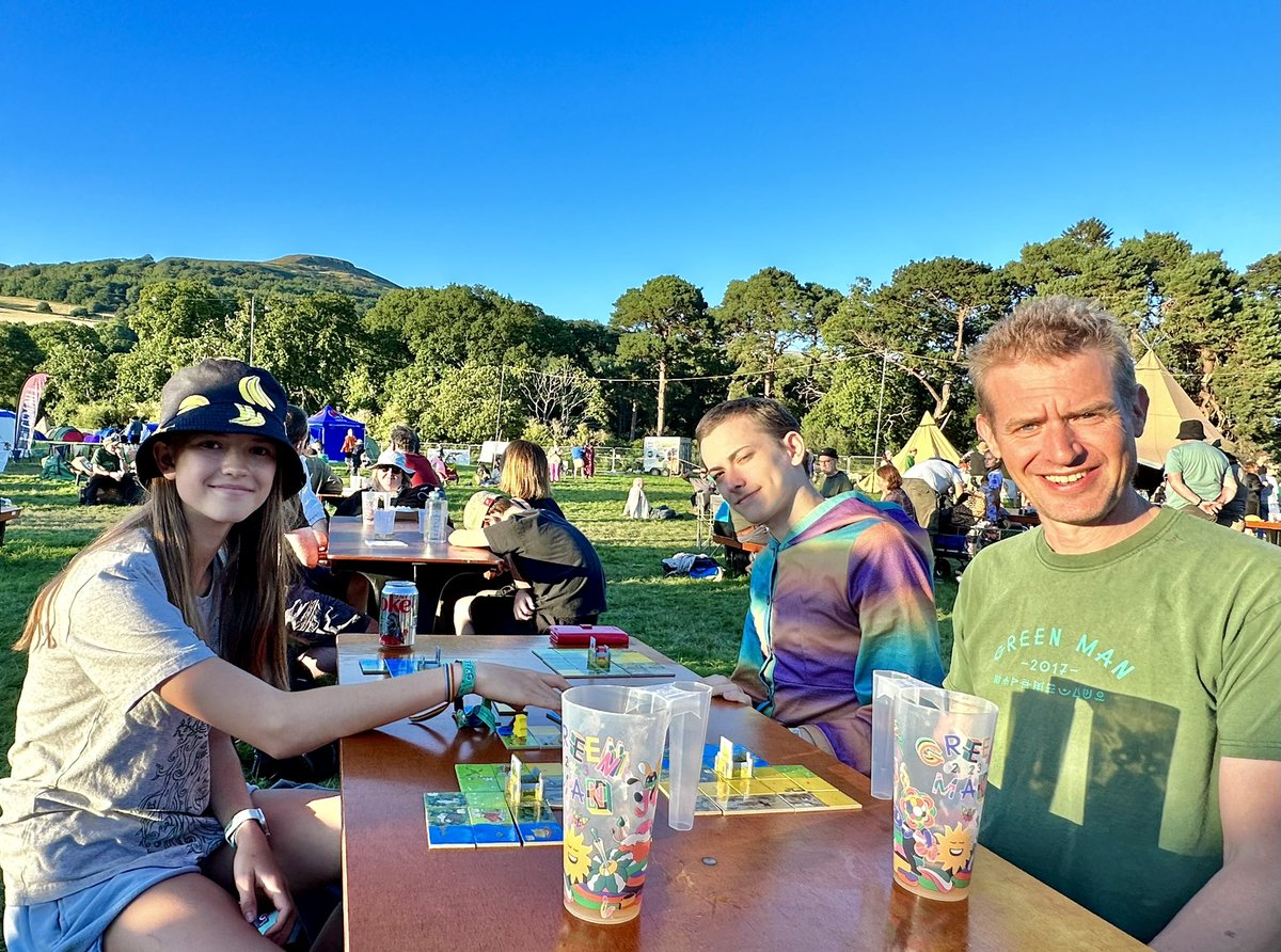 WelshBok1's tweet photo. @GreenManFest is one of our family’s happy places. Running along the canal with my baby, my gorgeous eldest in the Pride March, playing board games and walking to Crickhowell and then obviously the music and mud 😍 https://t.co/VYhomEYJww