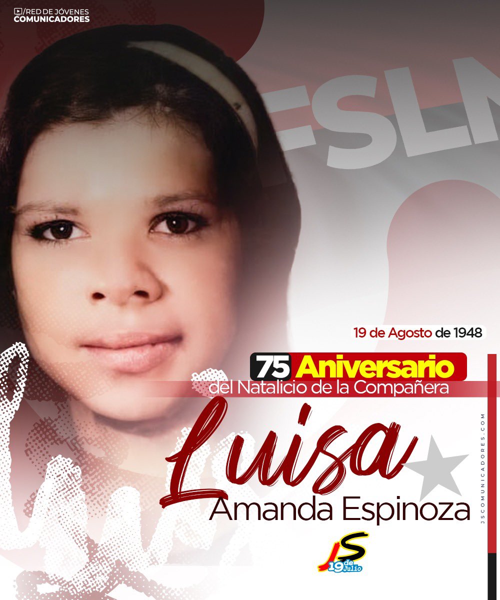 #19deAgosto Natalicio de Luisa Amanfa Espinoza #Nicaragua #VictoriasdelPueblo