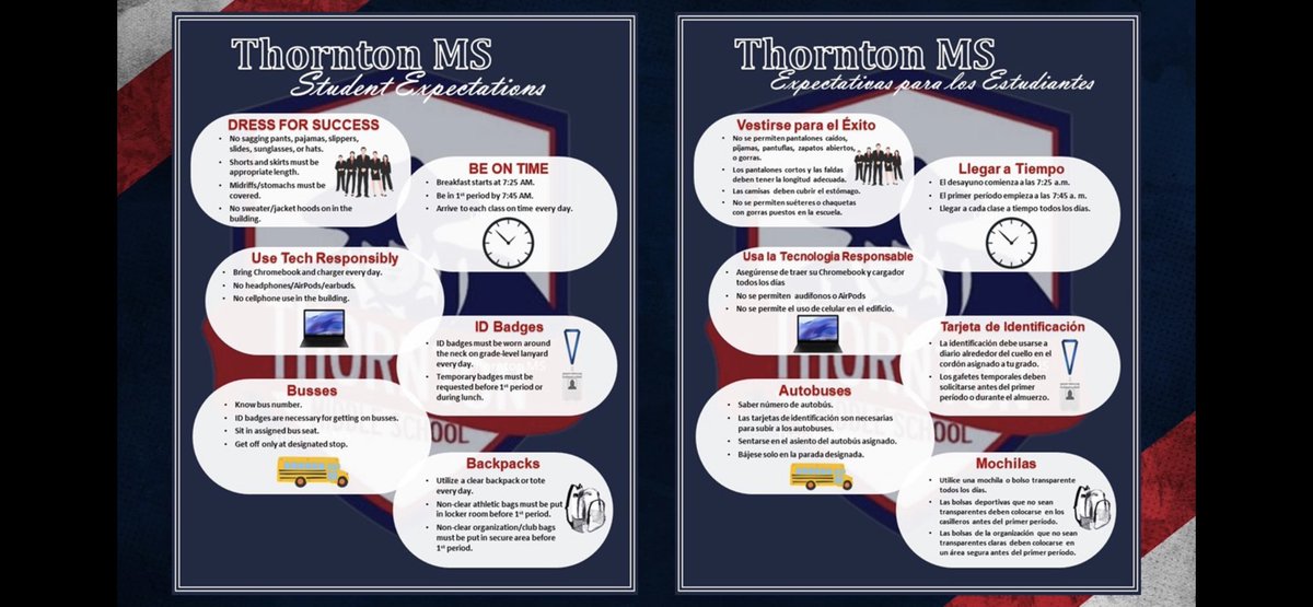 All <a href="/ThorntonCFISD/">Thornton MS</a> Patriot Parents &amp; Guardians: See you at Patriot Express on Wednesday, AUG. 23rd @ 3-6p.m.  Don’t forget to complete the Annual Student Information updates through the hyperlink sent out on yesterday via email. <a href="/CyFairISD/">Cypress-Fairbanks ISD</a> <a href="/SarahHarty3/">Sarah Alyea Harty</a> <a href="/BecherMary/">Mary Becher</a> <a href="/brodriguez1225/">Becky Rodriguez</a>