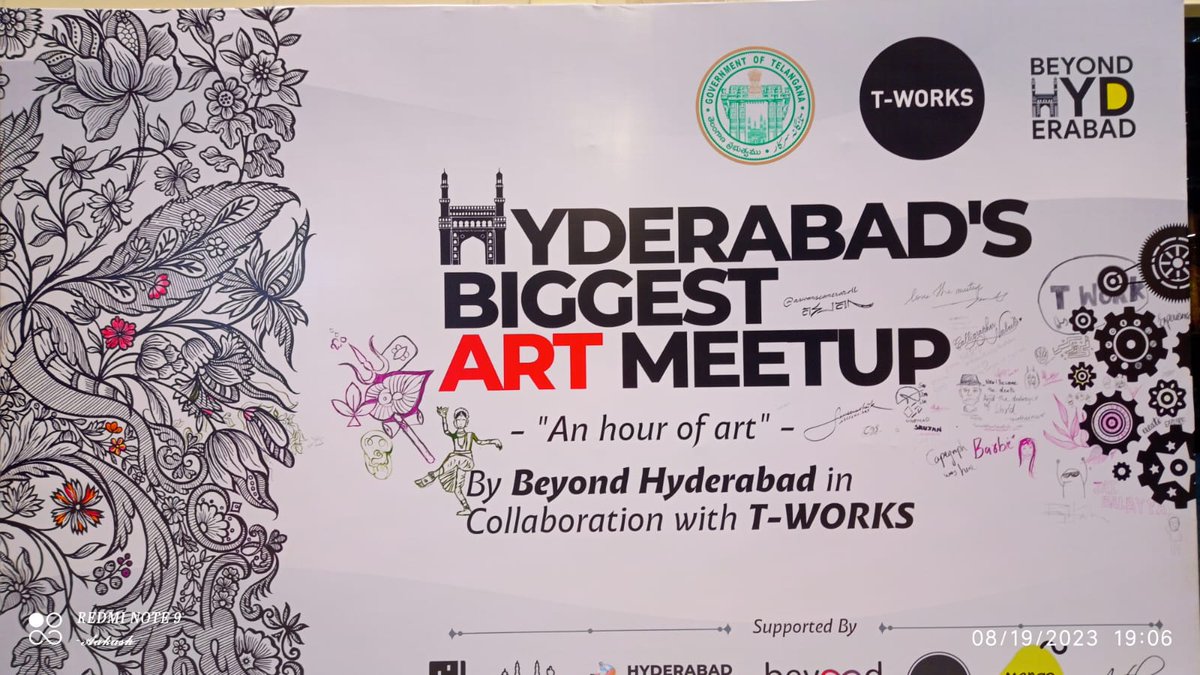 Ravi_1836's tweet image. 600 + Artist  participated in Hyderabad  Biggest Art Meetup @TWorksHyd #Hyderabad

Thank you  @KarampuriSujai , Veera,  Tejeshwani, Harish , Anwesh for organising Art meetup at #TWorks #BeyondHyderabad
#HyderabadCyclingRevolution

@KTRBRS @arvindkumar_ias @DrShantaThoutam