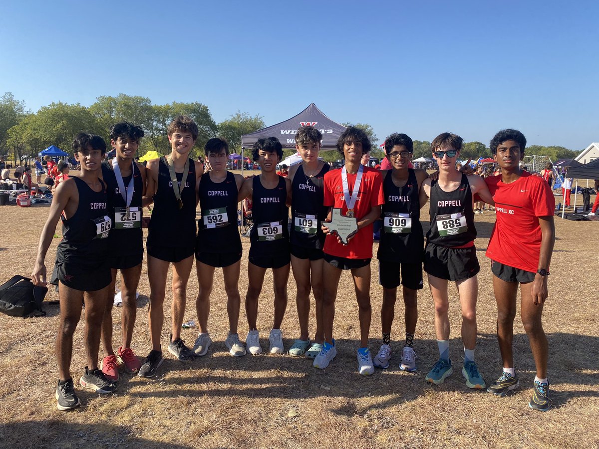 coppelltrackxc's tweet photo. Cross Country results from the Waxahachie meet: Varsity and JV boys-1st🥇JV girls-3rd🥉 Varsity Girls-9th🏆 https://t.co/6u3j9rtPtg
