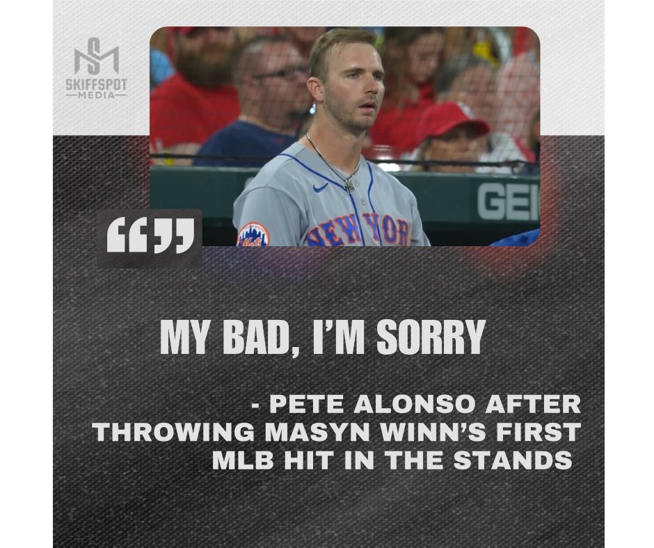 SkiffspotMedia's tweet photo. Is there more to this story with Pete Alonso 😳 https://t.co/XHU9TcC7HL