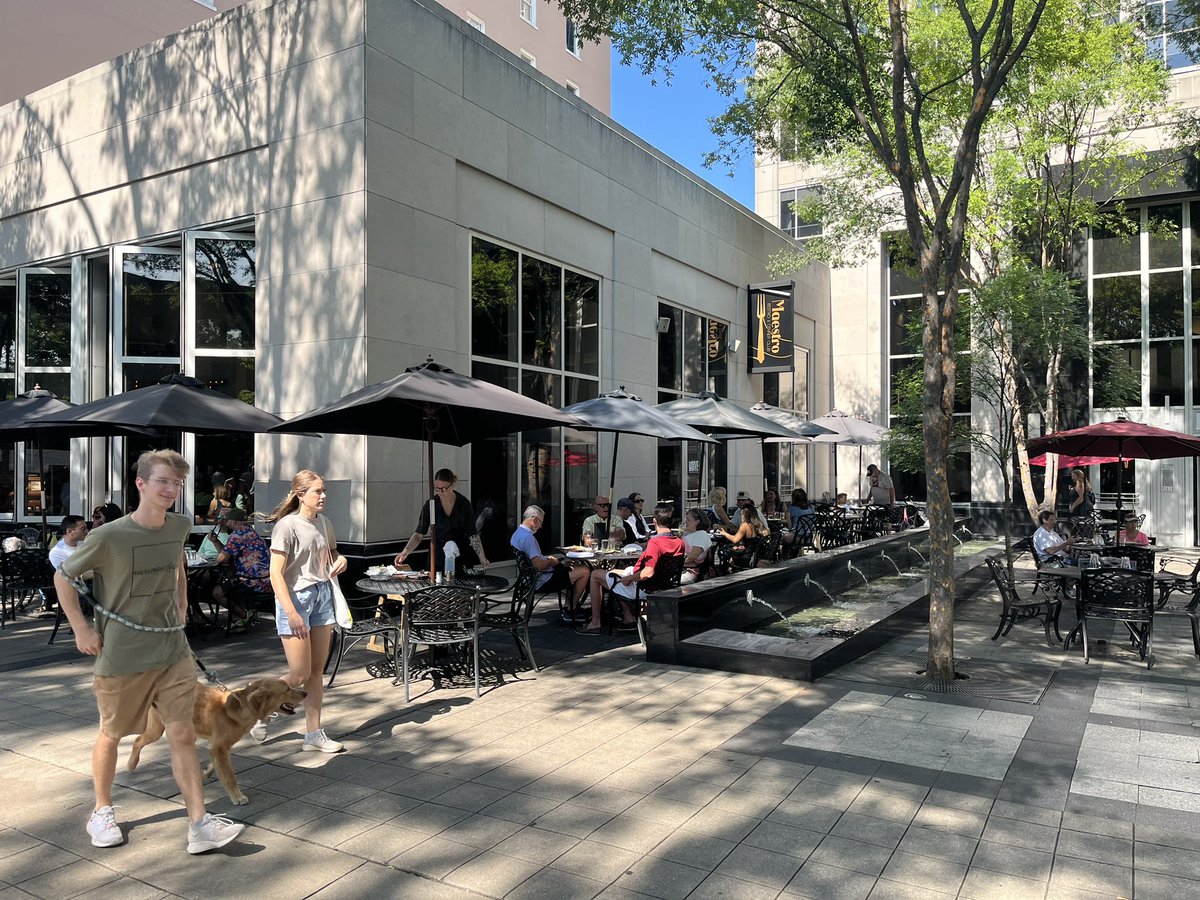 Every city’s downtown should look like this on a beautiful Saturday morning. Local governments need to invest in creating a sense of place and/or allow private developers to do so.  My city has done a phenomenal job of this - especially public/private partnerships. Every downtown